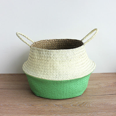 Straw Storage Basket - Flower Pot